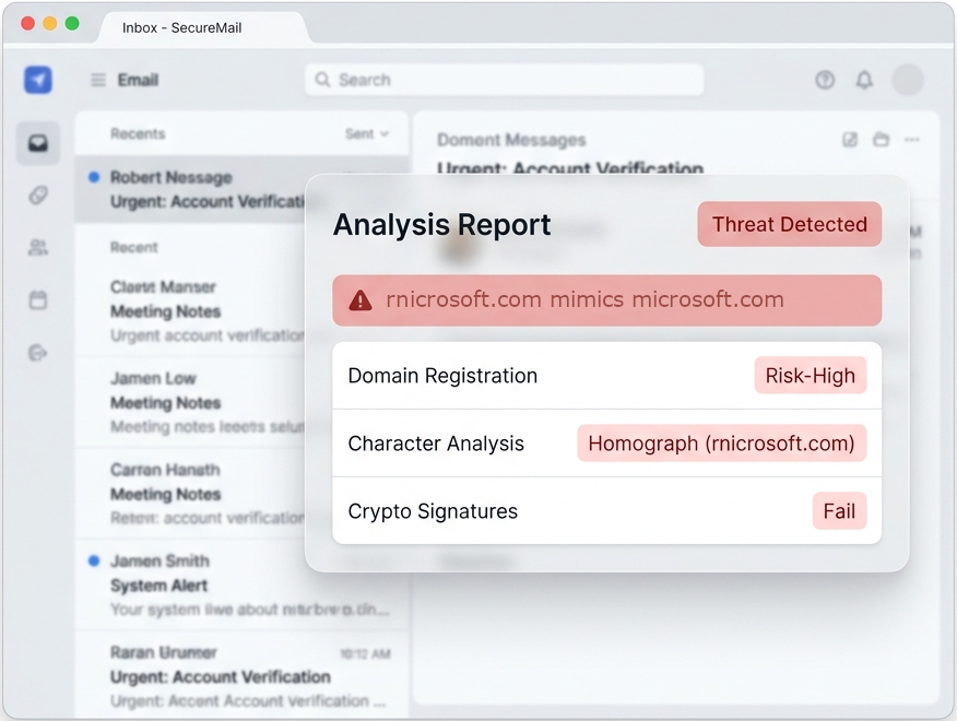 Mail Sanitizer Interface Mockup